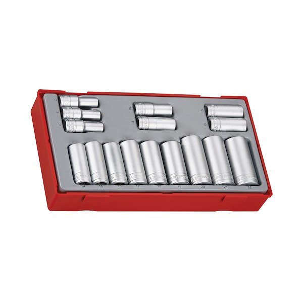 Teng Tools TT3816 - 16 Piece 3/8" Drive Deep Metric Socket Set 7 TT3816 - main